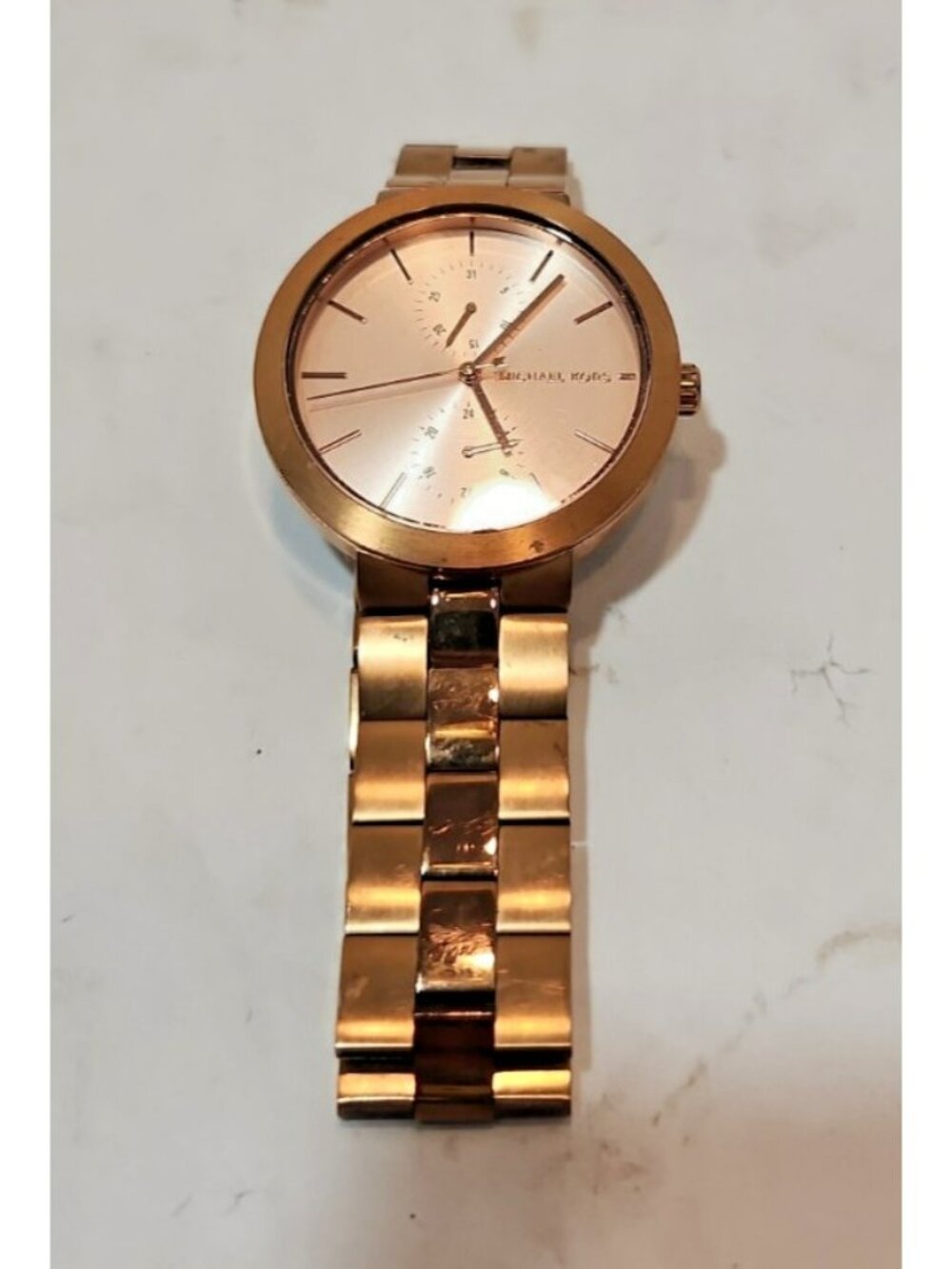 Michael Kors Garner MK6409 Rose Gold Tone Stainless Steel Analog Wristwatch